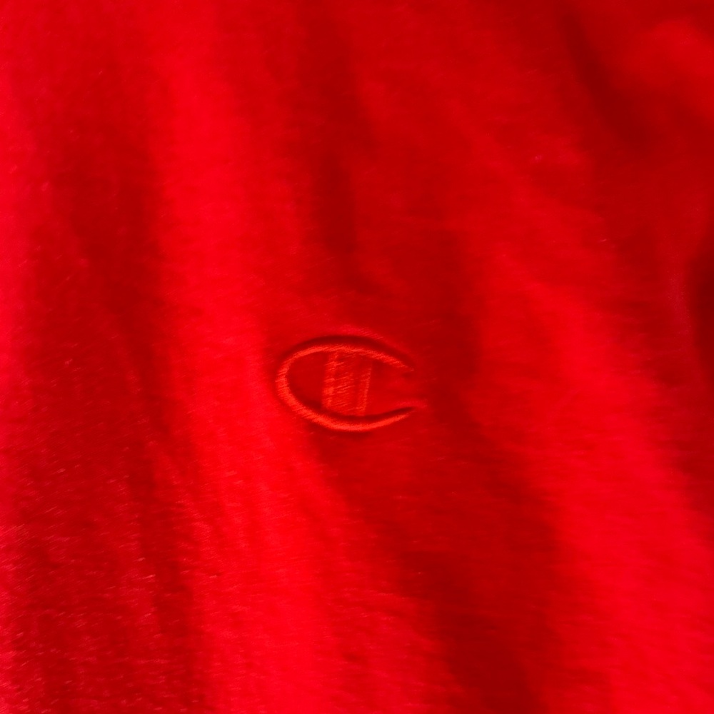 Red men’s champion hoodie